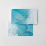 White Plastic Business Cards With Round Corners